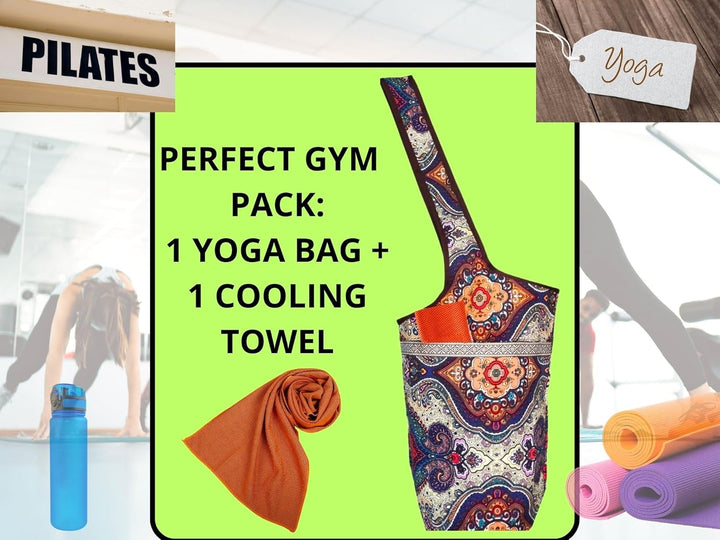Yoga-Tasche für Matte und Handtuch, Kühltasche, Damen, für Matte, Handtuch, Mikrofaser, Yogatasche,