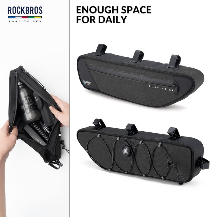 ROCKBROS Road-to-Sky Fahrrad Rahmentasche Reflektierende Wasserabweisende Fahrradtasche für Rahmen 2