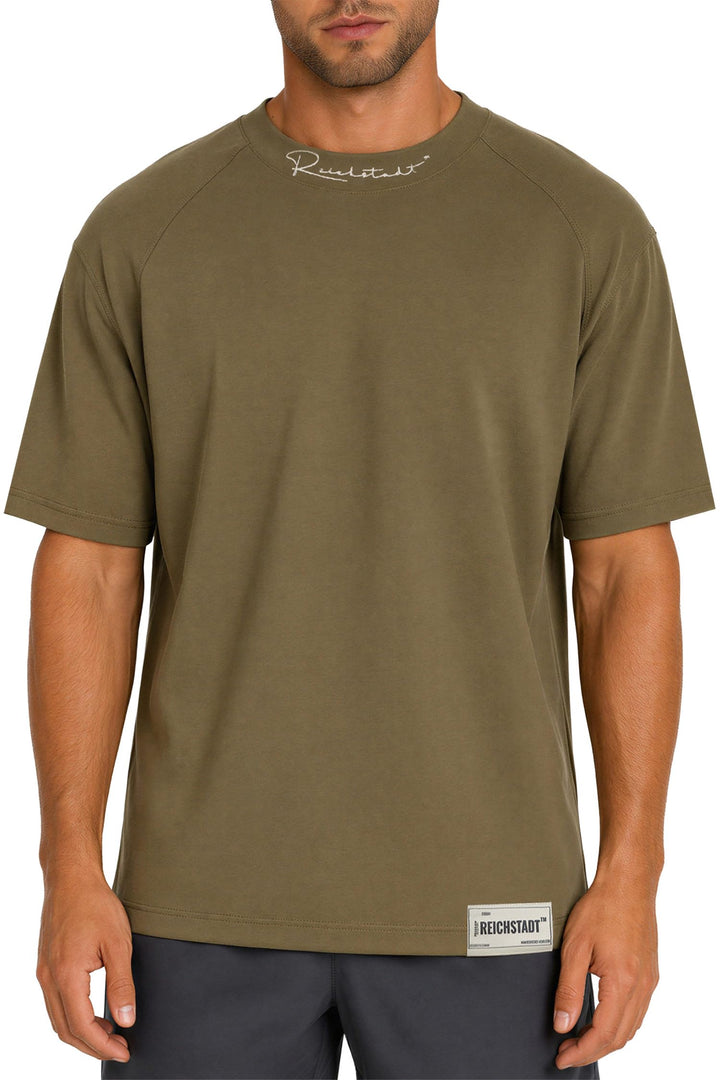 Reichstadt Modernes Oversized T-Shirt für Herren - Stylisches Basic mit Rundhalsausschnitt & Kurzen
