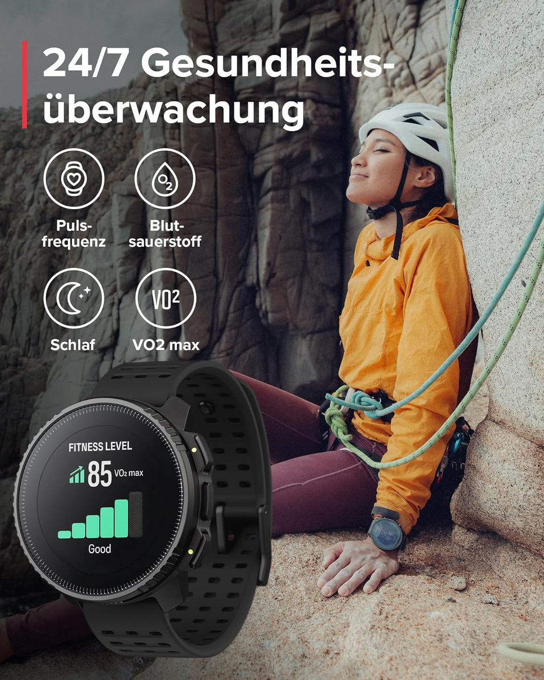 SUUNTO Vertical Abenteuer Uhr - GPS Smartwatch, Akkulaufzeit bis zu 65 Tagen, Militärgeprüftes Gehäu