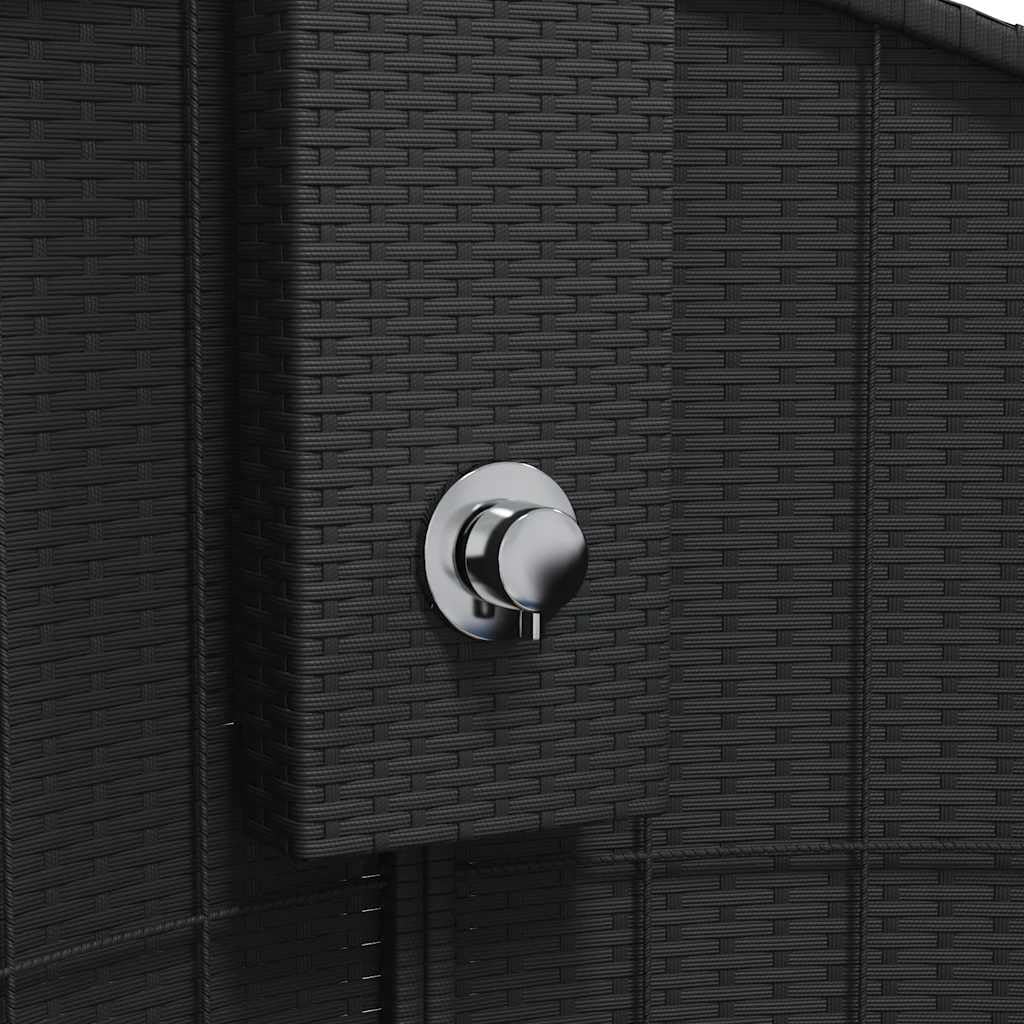 vidaXL Gartendusche, Outdoor Dusche mit Lattenboden Stahlrahmen, Terrassendusche für Pool Schwimmbad