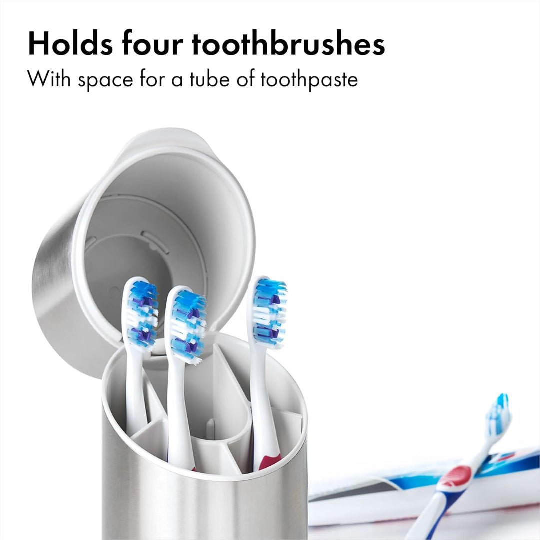 OXO Good Grips Zahnbürsten-Organizer aus Edelstahl, 24 cm 1 9.75 Inch, 1 9.75 Inch
