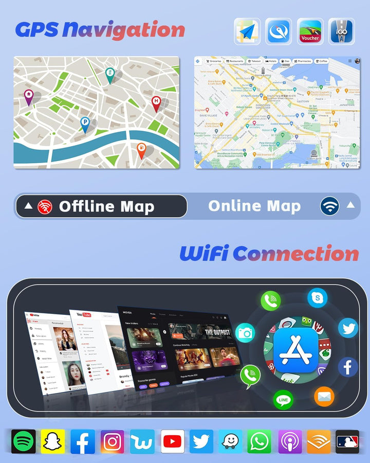 Hikity [2+64GB] Android 15 Autoradio, Wireless Carplay Android Auto, für Toyota RAV4 2007-2011 Radio