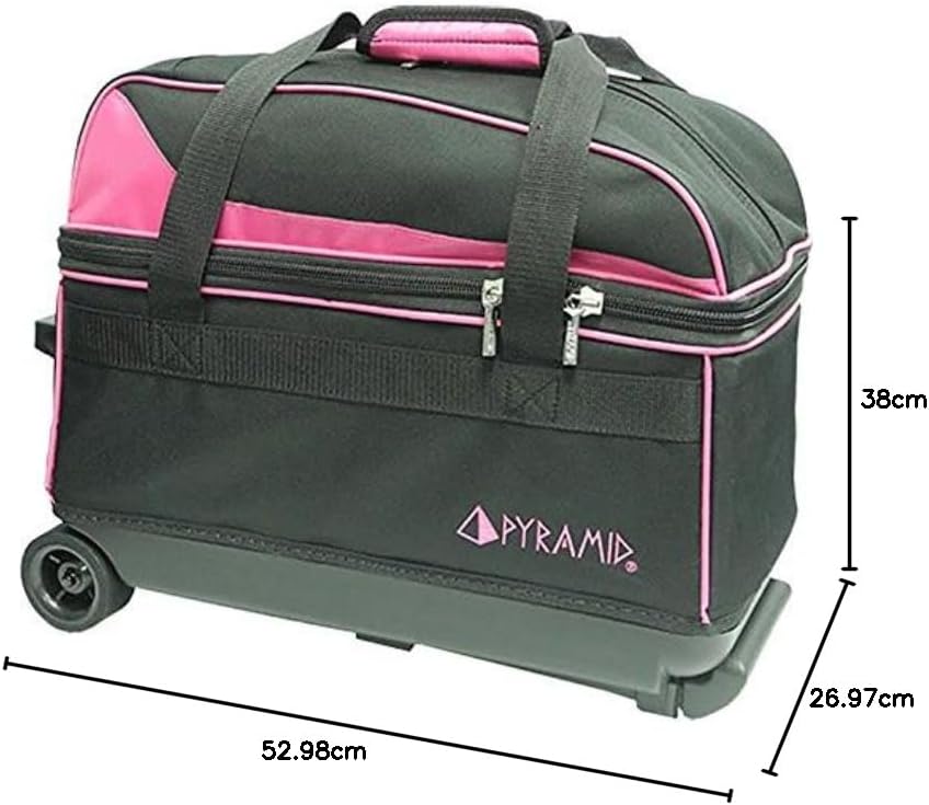 Pyramid Prime Doppelroller-Bowlingtasche Schwarz / Schwarz, Schwarz