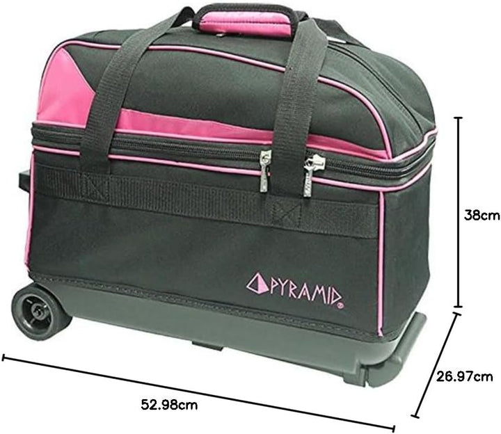 Pyramid Prime Doppelroller-Bowlingtasche Schwarz / Schwarz, Schwarz