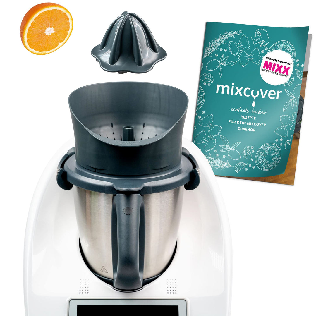 mixcover Saftpresse Orangenpresse Zitruspresse kompatibel mit Vorwerk Thermomix TM6 und TM5, einfach