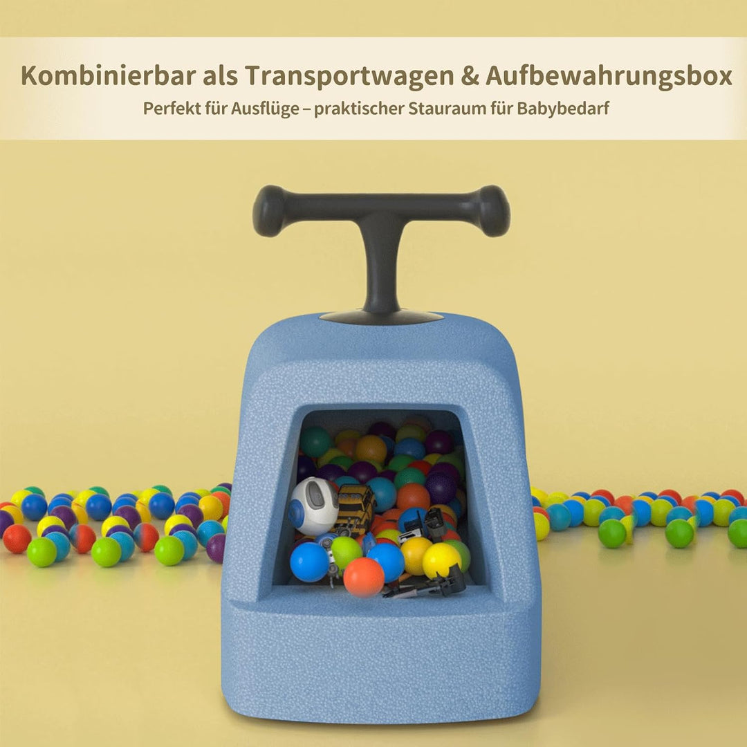 5 in 1 Rutschauto ab 1 Jahr, Babyrutscher mit 360° Geräuschlose Räder, Babyroller bis 26kg, Baby-Wal