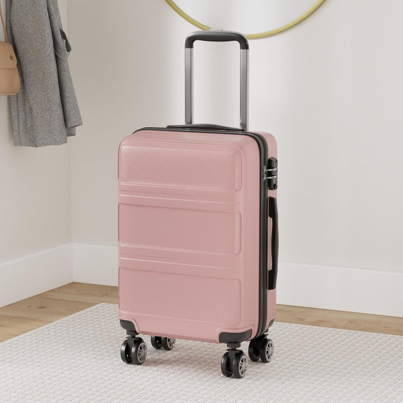 KONO Koffer Trolley Reisekoffer M (55cm) Rosegold, M (55cm) Rosegold