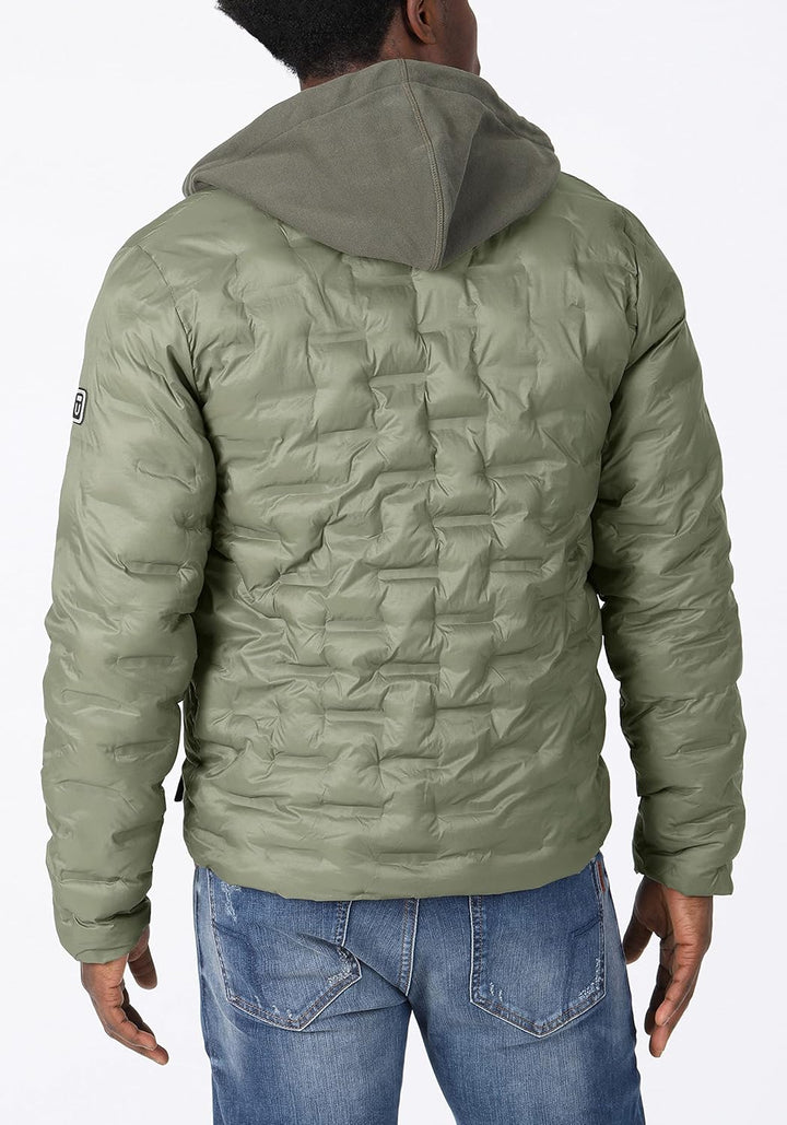 Timezone Herren Bonded Jacket 4 S grey olive, S grey olive