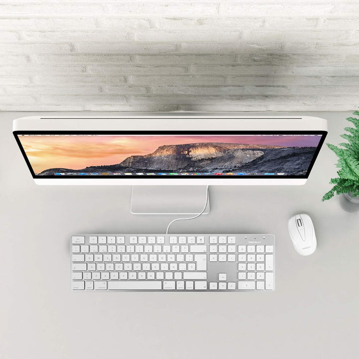 MacAlly SLIMKEYPROA-ES 104 Tasten Ultra Slim und volle Grösse USB-Tastatur für Mac - Spanisch, Spani