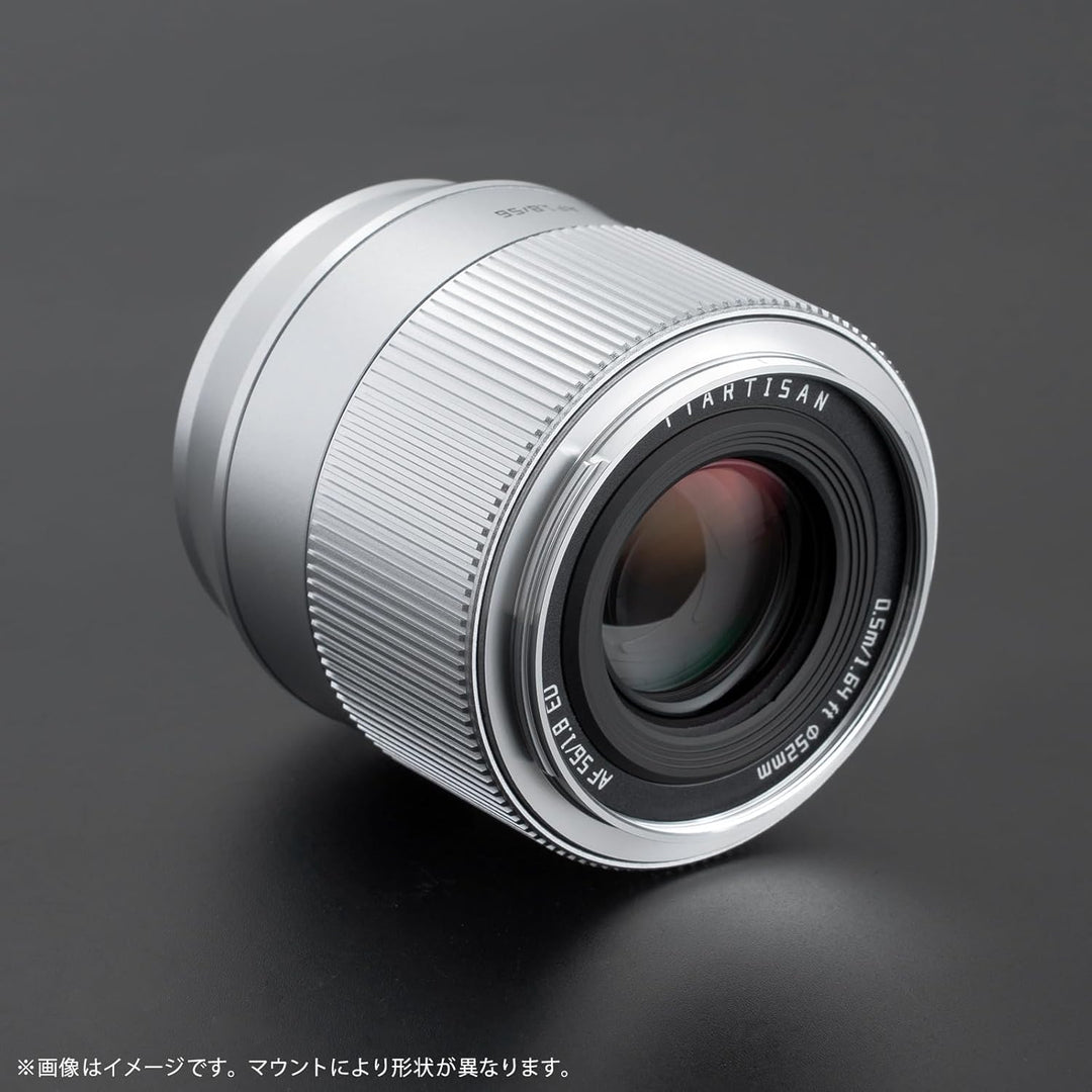 TTArtisan 56 mm F1.8 Autofokus AF Objektiv mit Metallgehäuse, kompatibel mit FujiFilm X Mount, Silbe