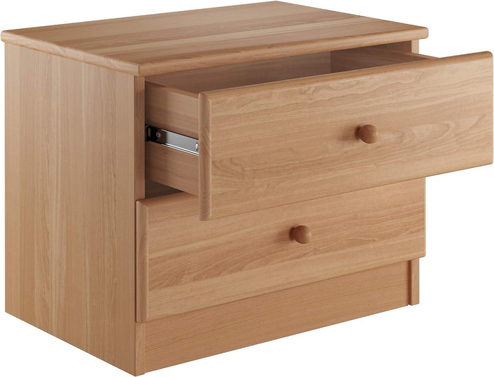 Erst-Holz Niedrige Nachtkonsole Buche Massivholz Nachttisch mit Zwei Schubladen 90.20-K38