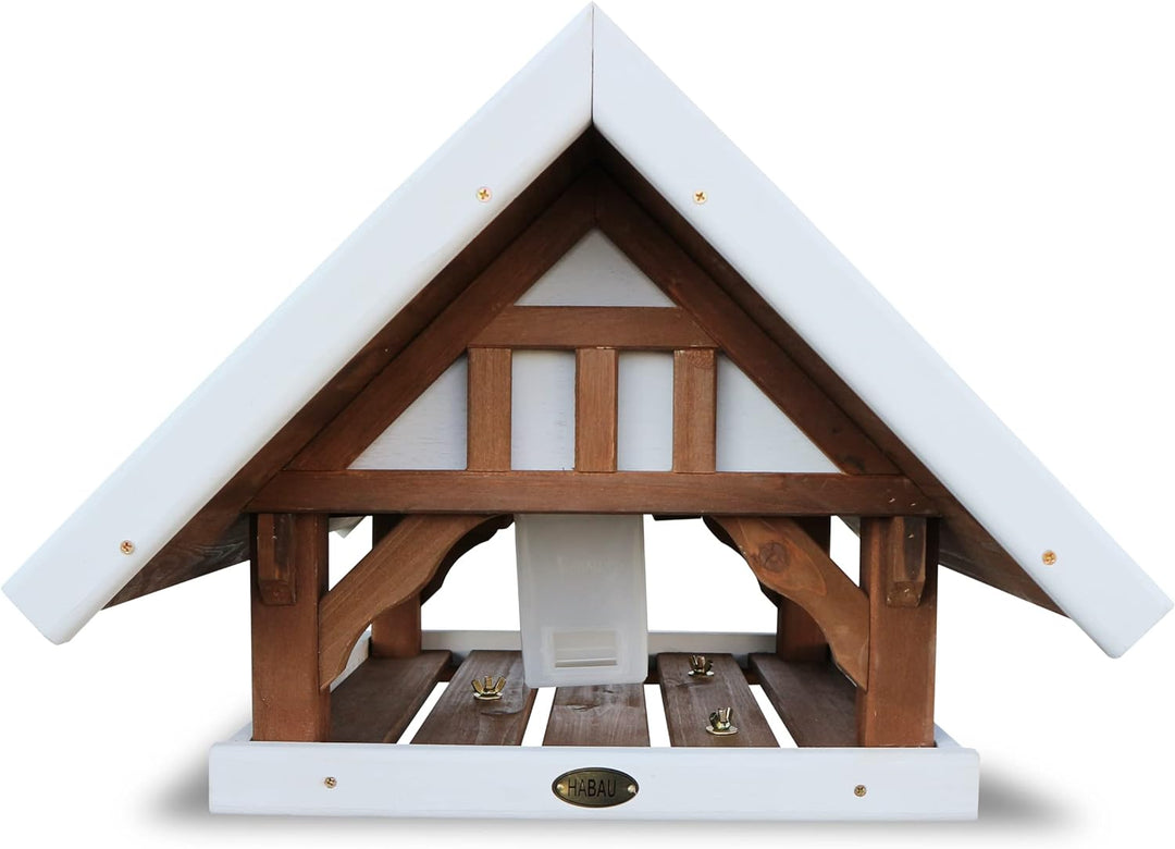 HABAU Vogelhaus Kanada 2", zerlegt, mit Futtersilo und Ständer, 55 x 48 x 37 cm