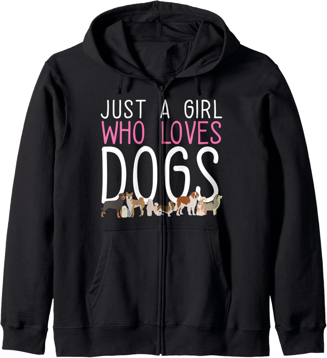 Nur ein Mädchen, das Hunde liebt I Welpen I Lustiges Hunde Kapuzenjacke