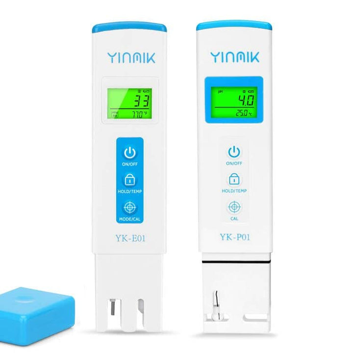 YINMIK Digitales pH Messgerät und TDS Tester Set, 3 in 1 PPM TDS EC Temperatur Messgerät für Trinkwa
