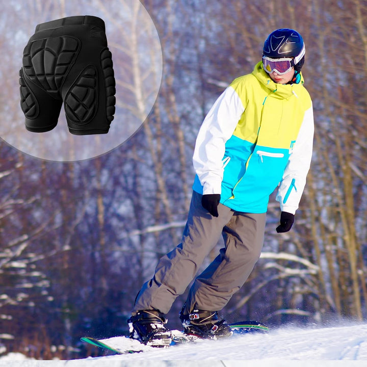 Cienfy 3D Hüftpolster Eva Protektorenhose Gepolsterter Shorts Crash-Pad Impakthose für Skiing, Eisla
