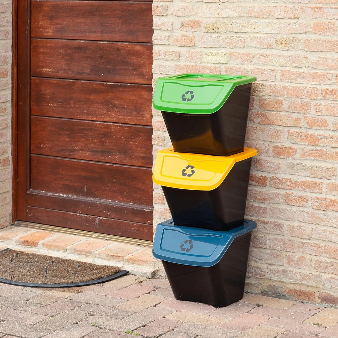 DEA-home ART436 Recyclingbehälter Ecobin, Grösse 41 x 41 x 35 cm, schwarz