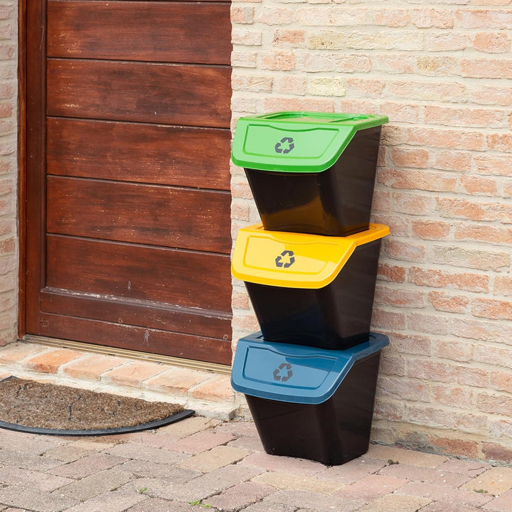 DEA-home ART436 Recyclingbehälter Ecobin, Grösse 41 x 41 x 35 cm, schwarz