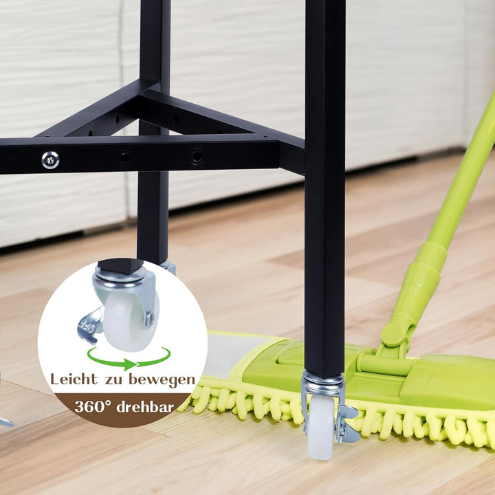 2er Set Verstellbarer Pflanzenständer mit Rollen,Blumengestell aus Metall Schwerlast-Halterungsgeste