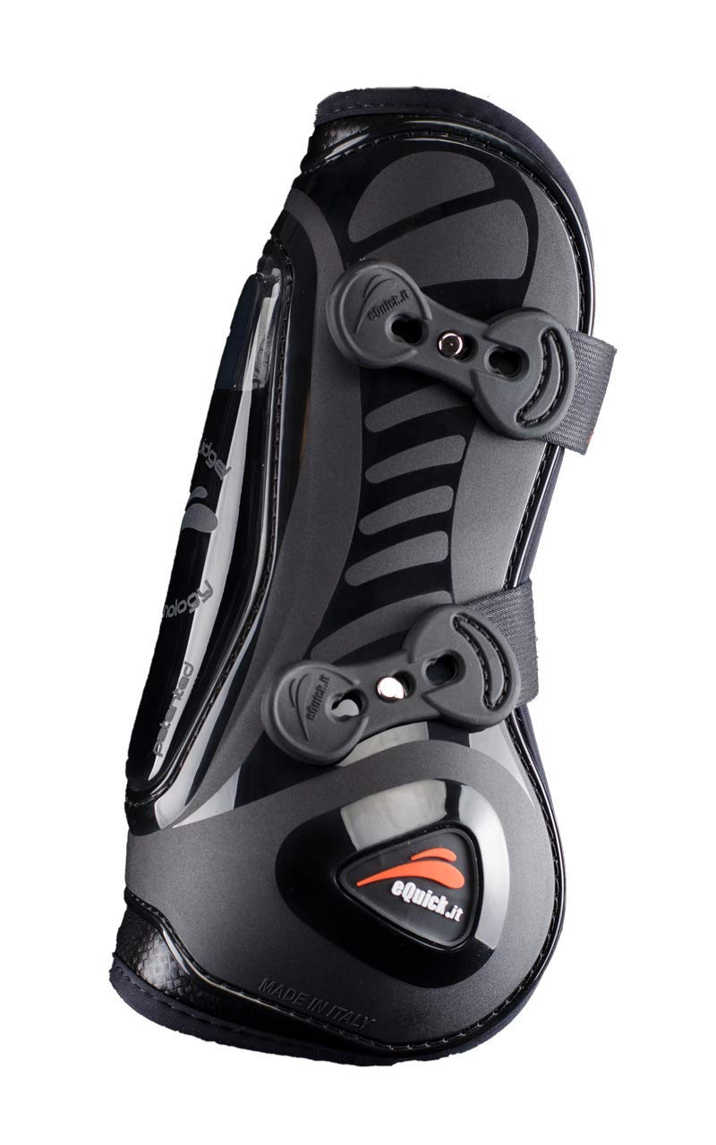 eQuick Gamasche eShock Legend mit Knopfverschluss Black Edition Farbe Schwarz, Grösse M