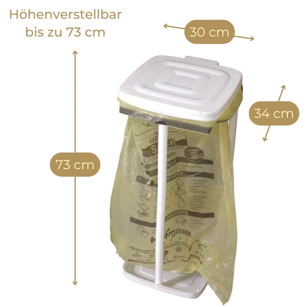 GarPet Müllsack Ständer Müllbeutel Mülleimer Gelber Sack Halter Höhenverstellbar Mülltonne Müllsacks