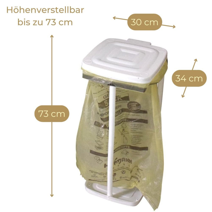 GarPet Müllsack Ständer Müllbeutel Mülleimer Gelber Sack Halter Höhenverstellbar Mülltonne Müllsacks