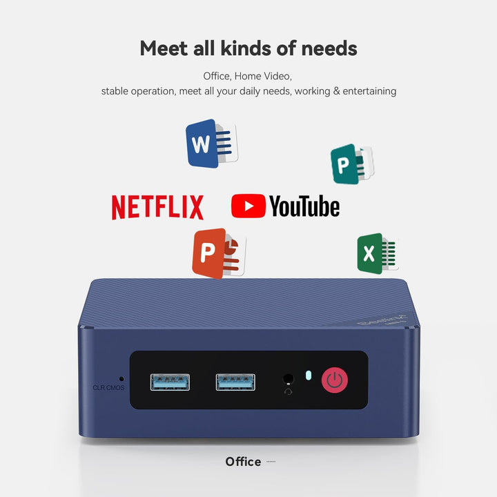Beelink Mini S12 Pro Mini PC, Intel Alder Lake-N100 (4C/4T, bis 3.4GHz), 16GB DDR4 RAM 500GB M.2 228