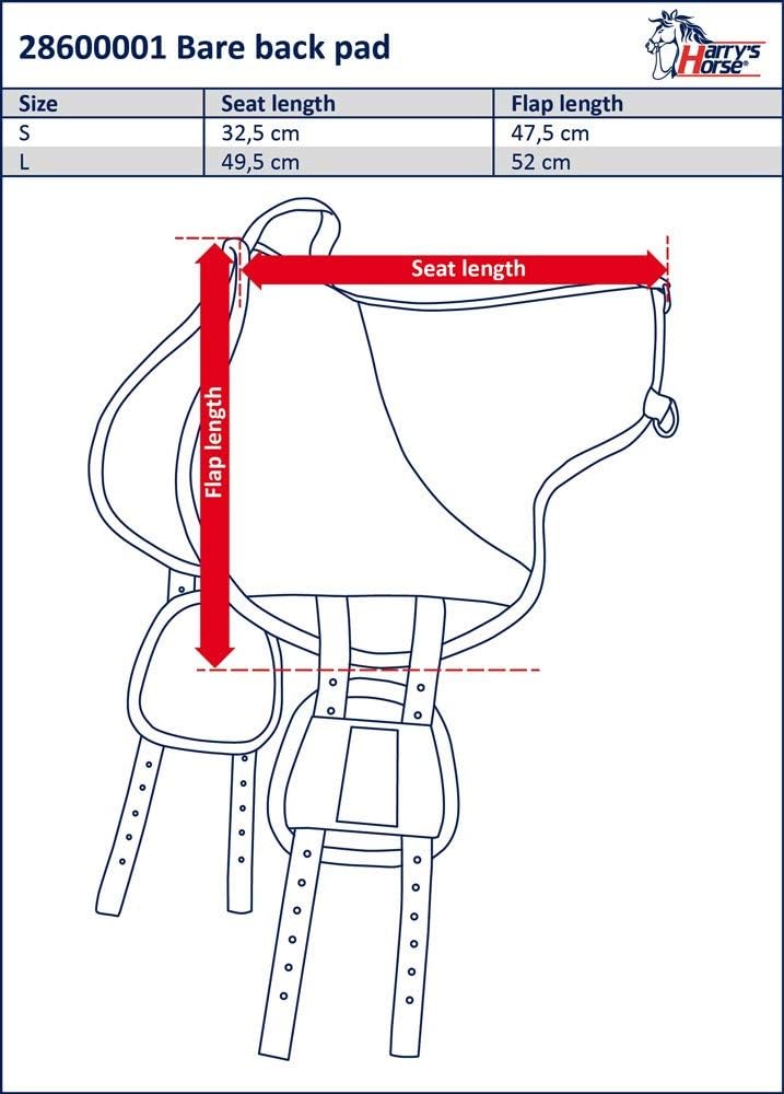 Harry's Horse Bareback Pad Reitkissen Antislip Reitpad Sattelkissen baumlos, Gr. L