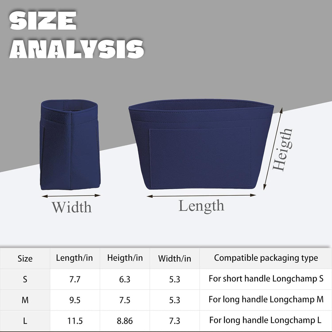 Lckaey Geldbörse Organizer für Tasche Organizer le pliage gross Y012-navyblue-L L/11.4*7.3*8.86in Ma