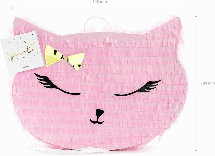 Piñata 27x35x9cm Katze - Party Dekoration zum Befüllen - Partyspiele für Kindergeburtstag Geburtstag
