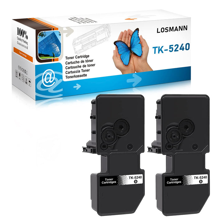 LOSMANN TK-5240 Schwarz Tonerkartusche Kompatibel für Kyocera TK5240 K für Kyocera Ecosys M5526cdw M