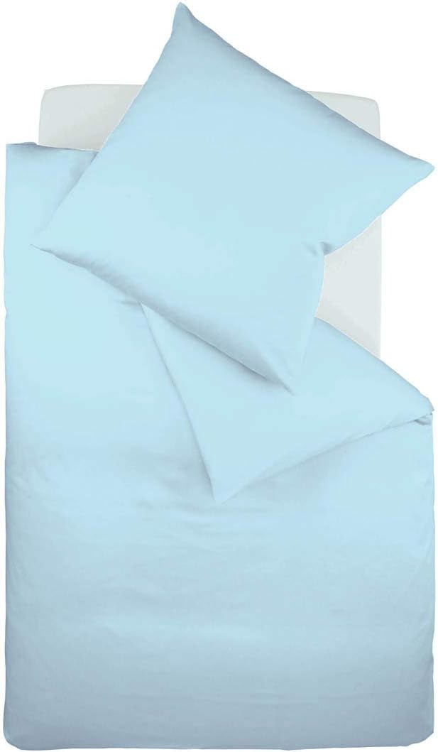 Fleuresse Colours Bettwäsche, Uni-Mako-Satin, türkis, 135 x 200 cm Eisblau 135/200 Uni, Eisblau 135/