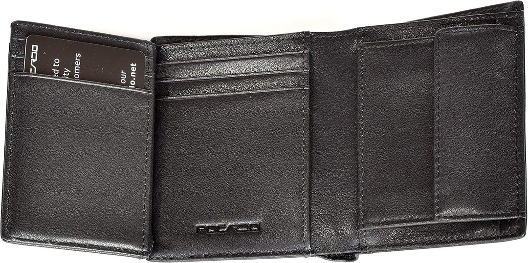 Geldbörse Herren Nappaleder | Münzfach & RFID Schutz | Leder Portmonee klein | Slim Wallet | Geldbeu