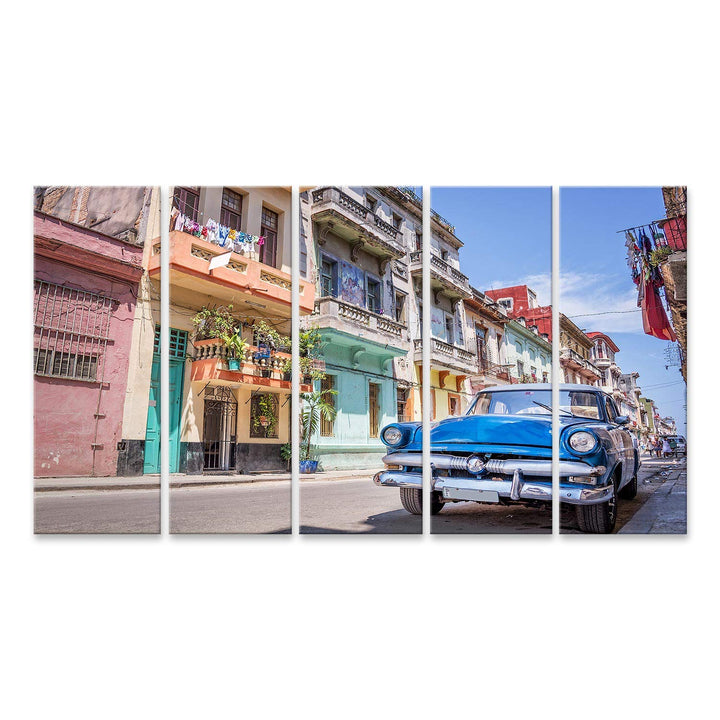 islandburner Bild auf Leinwand Vintage Classic American Car In Havanna Kuba Bilder Wandbilder Poster