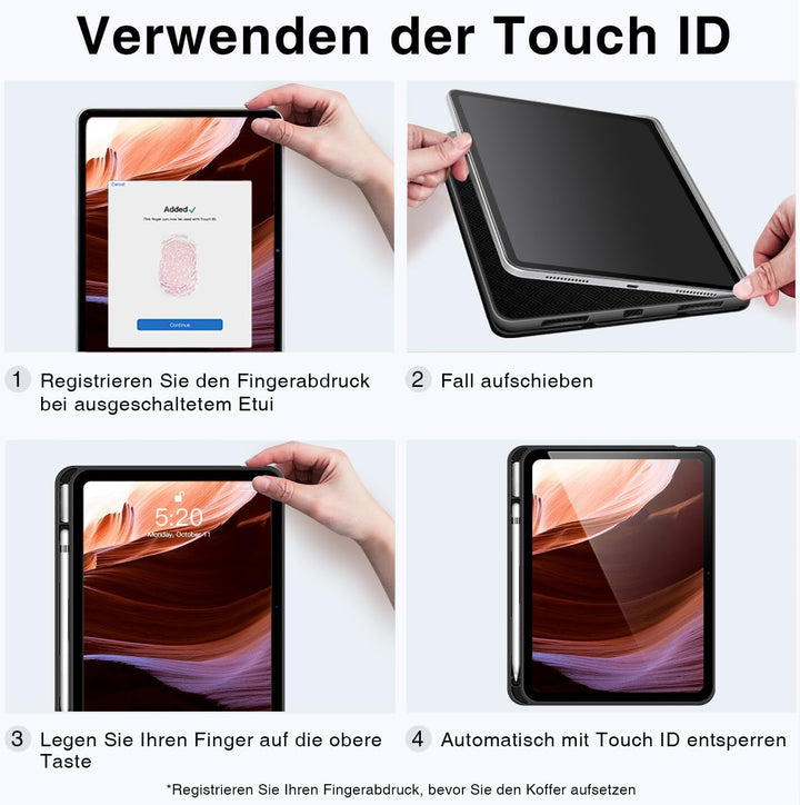 Antbox Hülle für iPad 10 Generation 2022 10,9 Zoll mit stifthalter Apple Pencil Halter Auto Schlaf/W