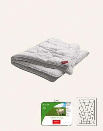 HEFEL Pure Wool Sommer Bettdecken (135 cm x 200 cm)