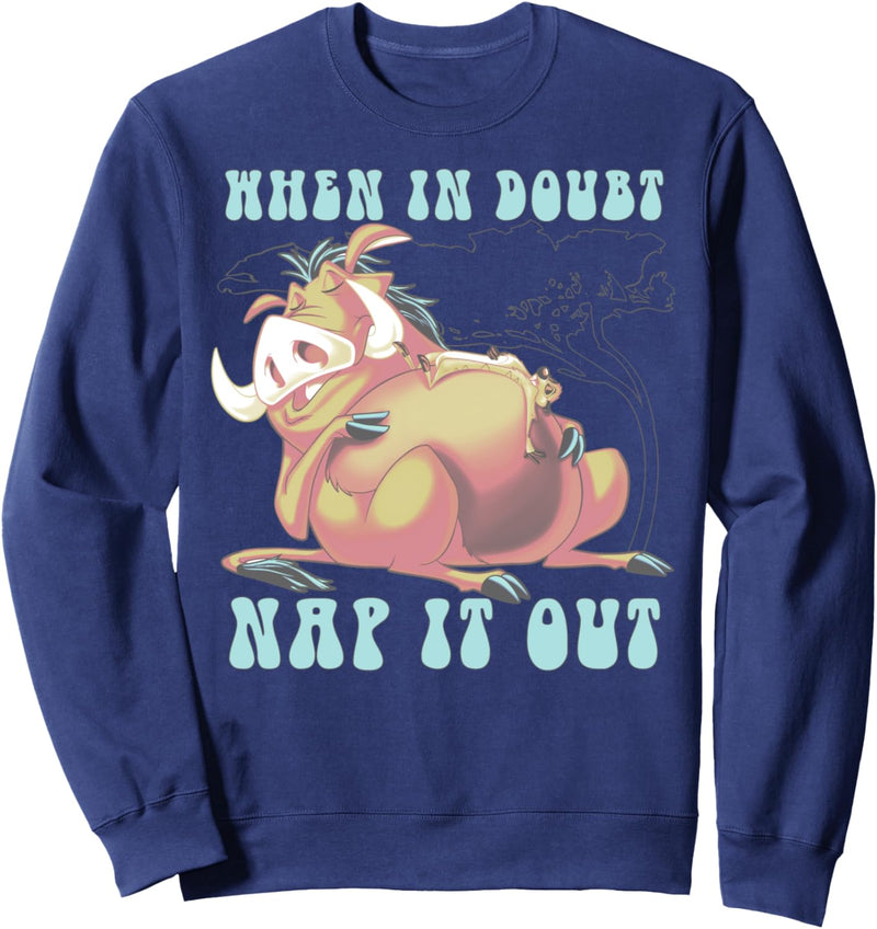 Disney The Lion King Pumbaa When In Doubt Nap It Out Sweatshirt