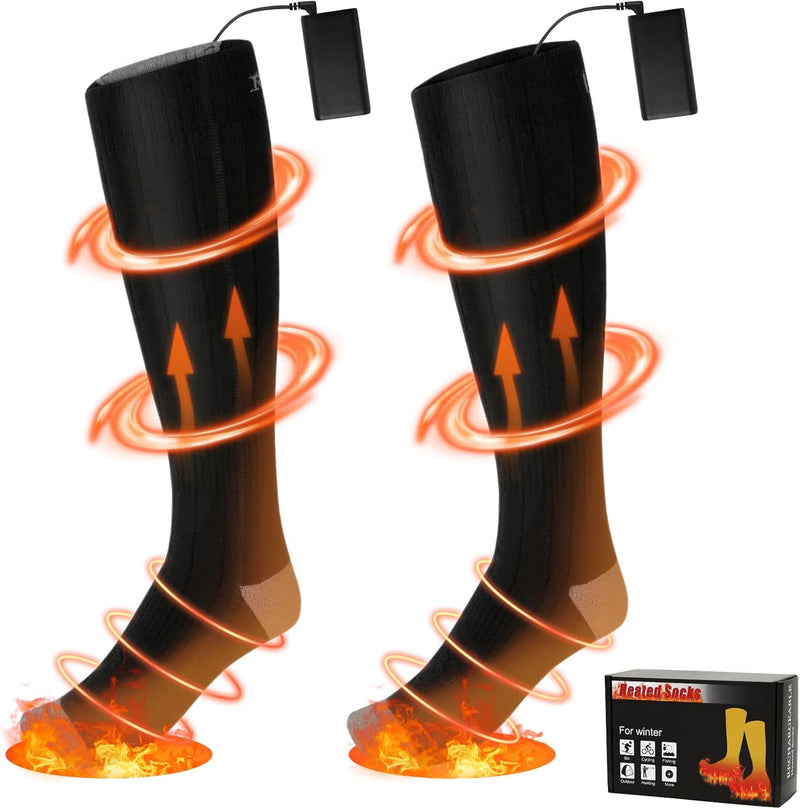 Beheizbare Socken, Weinsamkeit Beheizte Socken Herren 4000mAh Elektrische Warme Socken Damen Wiedera