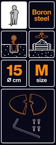 Fiskars Handerdbohrer, Für Löcher bis Ø 200 mm, Schwarz/Orange, QuikDrill, L, 1000640 Handerdbohrer