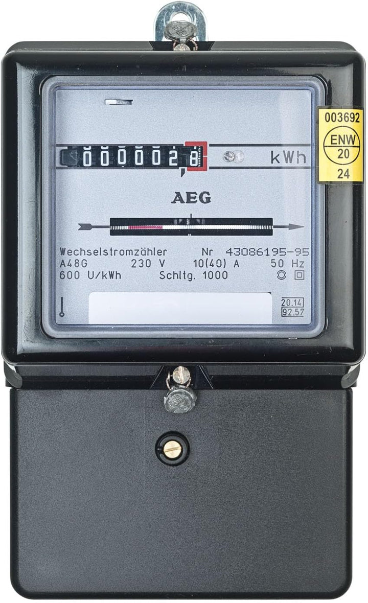 grenda-hammer® | Wechselstromzähler 230V 10(40) A geeicht für 16 Jahre und für Verrechnungszwecke zu