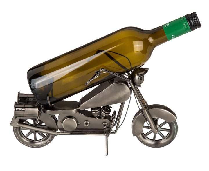 Out of the Blue 71/3170 - Flaschenhalter aus Metall, Motorrad I, ca. 31 x 17 cm, ideal als Deko und