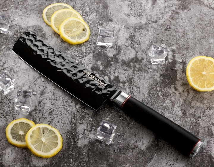 YOUSUNLONG Usuba&Nakiri Messer 6,5 Zoll Asiatisches Gemüsemesser AUS8 Japanischer Edelstahl mit hohe