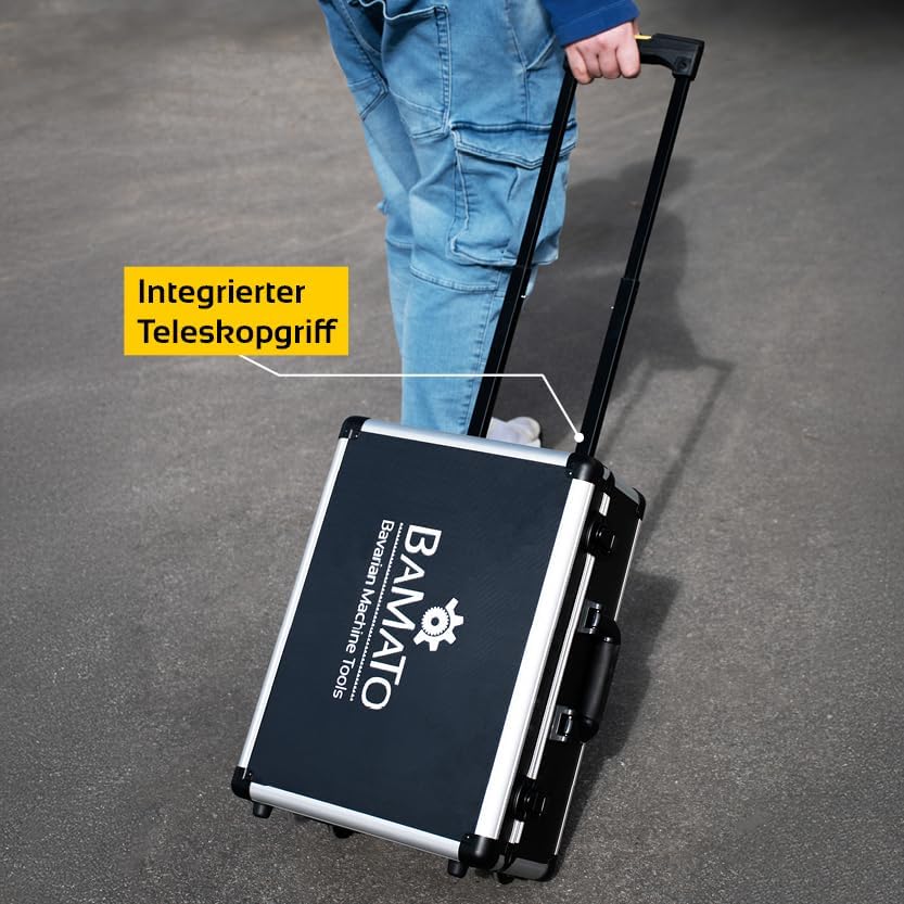 BAMATO WORK-193 Werkzeugkoffer befüllt 193-tlg Werkzeug-Set | Werkzeugkiste fahrbar | Werkzeugbox ko