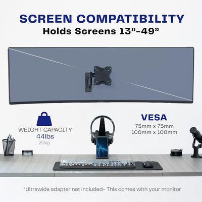 VIVO MOUNT-VW01M Full Motion Wandhalterung für LCD-LED-Fernseher und Computerbildschirme, neig- und