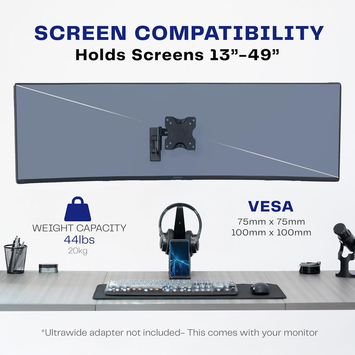 VIVO MOUNT-VW01M Full Motion Wandhalterung für LCD-LED-Fernseher und Computerbildschirme, neig- und