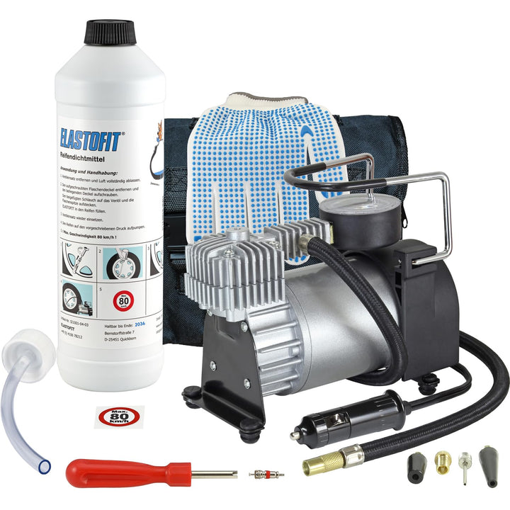 ELASTOFIT Reifenpannenset Xtreme Pannenset Dichtmittel 10 Jahre haltbar (Xtreme), Xtreme