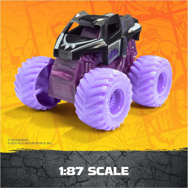 Monster Jam, Marvel Offizieller Mini-5er-Pack mit Mystery-Sammel-Monster-Truck, Massstab 1:87, Überr