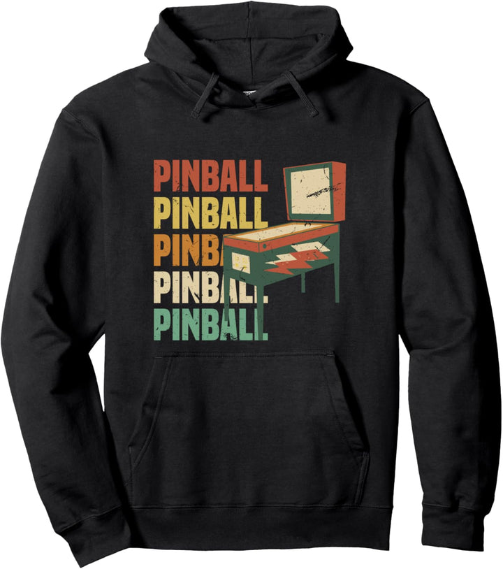 Pinball Machine | Retro 80's Arcade Game Player Pullover Hoodie