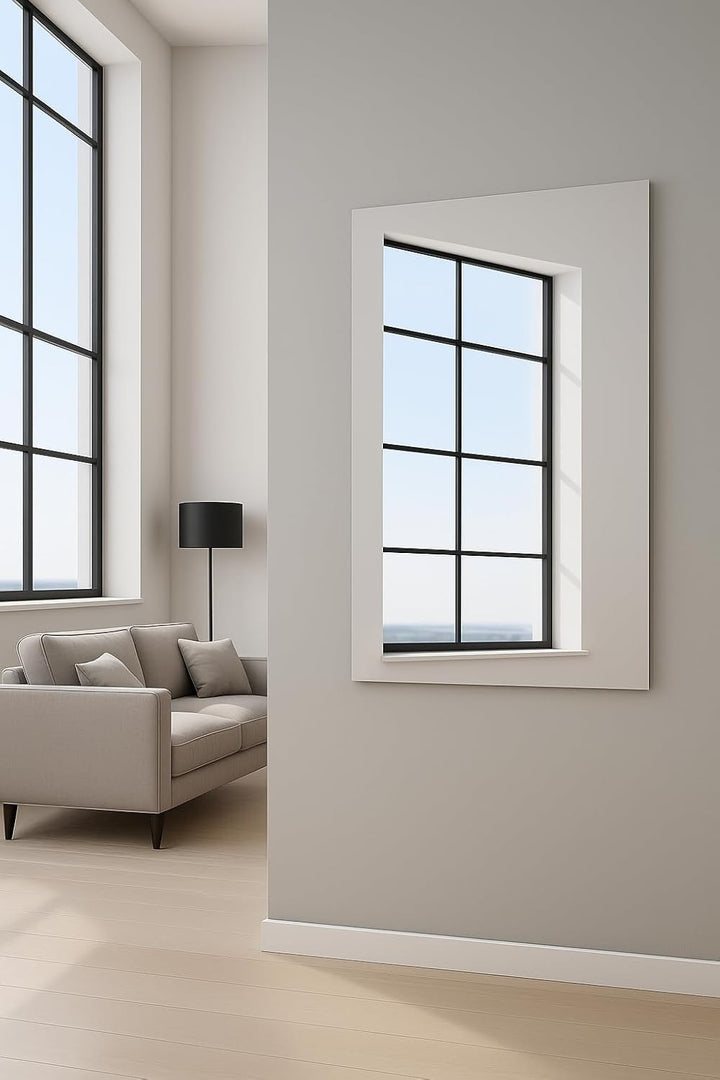 heatness Infrarotheizung Spiegel Wand, XL – Wandheizung energiesparend, Elektroheizung 800 Watt, Hei