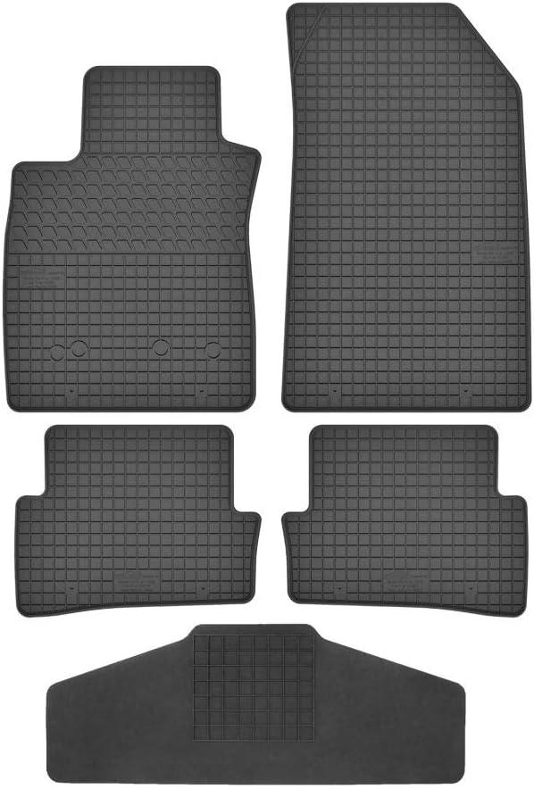 Fussmatten Vorne, Hinten + Tunnel Matte 5er Set für Renault CLIO V 5 seit 2019 Gummi Gummimatten